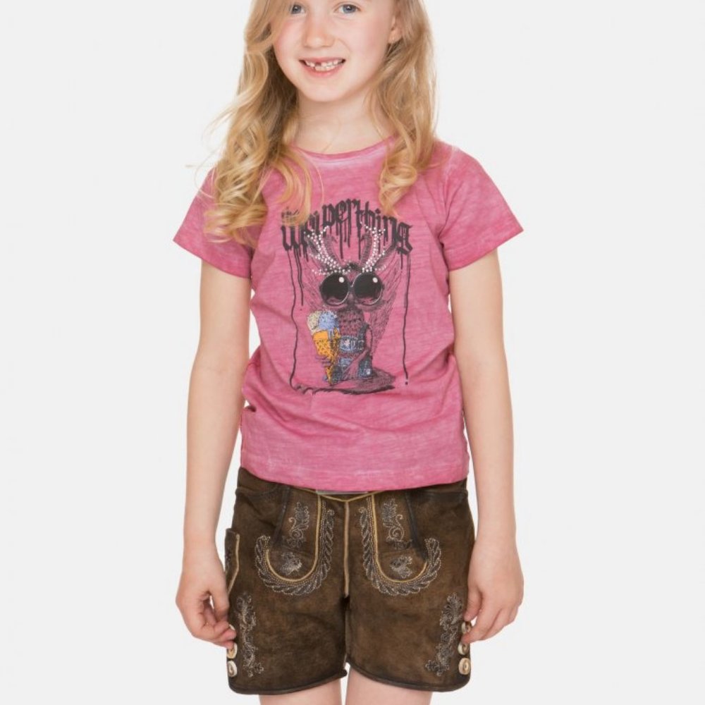 The Wolpertinger girl Trachten Pink Rose T-Shirt NWT